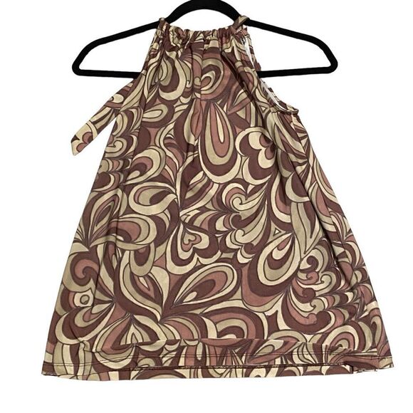 EUC Unique Sleeveless Summer Top in Brown and Green - Picture 3 of 5